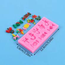 1 pièce Moule en silicone pour bonbons et chocolats de Noël, moule de décoration de gâteau en forme de béquilles, pour la confection artisanale de bonbons, chocolats, biscuits, pain, argile, résine époxy. Décorations de Noël, pyjamas de Noël, cadeaux de Noël, décoration de Noël