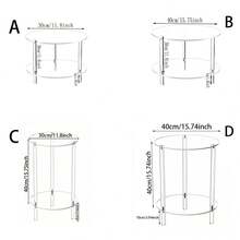 1pc Acrylic Transparent Coffee Table, Modern Minimalist Round Side Table For Living Room, Small Apartment - Transparent - View 2