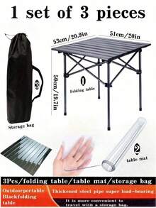 Portable Outdoor Backpack Table And Chair. 3-In-1 Ultra-Light Folding Camping Table,Suitable For Yard, Fishing, Hiking, Picnic, Camping, Beach, Barbecue, Park And Other Scenarios. Compact Camping Table And Chair With A Carry Bag.