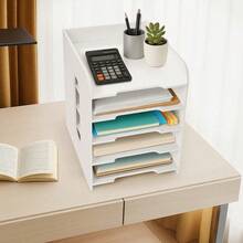 Shoze Office Paper Organizer For Desk Desktop File Holder Desk Letter Tray A4 Paper Holder Document Storage Rack For Home Office School - 5-Tier - View 3