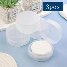 1/2/3 件小号透明塑料圆形支架 - 便携式化妆棉和卸妆液收纳盒，密封旅行设计，适用于刷子、球、珠子 - 耐用浴室和梳妆台收纳，卸妆液支架，光滑表面，透明收纳盒透明塑料圆形支架 - 彩色 - 查看 7