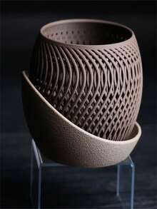 1 件 - Mirage 花盆，现代简约盆栽，花盘，空气循环设计，编织设计，家居装饰花盆带托盘由 H3li0 设计现代简约阳台极具吸引力文艺典雅 - 彩色 - 查看 12