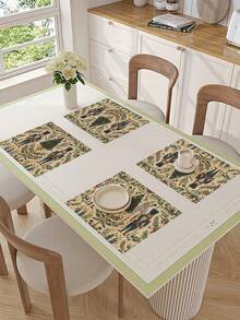 1pc Christmas Nutcracker Table Runner, Christmas Decor Table Runner, Christmas Linen-Like Table Runner, Table Runner, Table Runner, 1pc Table Runner, 4pcs Placemats, 1pc Pillow Cover, 3 Products Available, Seasonal Home Decor Indoor/Outdoor Party Supplies, Winter Home Decor, Christmas Decoration, Christmas Room Decor, Christmas Party Decoration