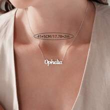 Customized Stainless Steel Name Necklace - Personalized Cursive/Handwritten Font, Handmade Jewelry Gift For Women, Mother's Day, Birthday, Christmas - Casual Wear, Multi-Occasion Jewelry, Customized Name Necklace, Special Occasion Accessory