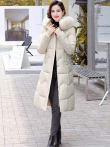 Women Winter Coats - White - View 4