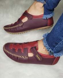 Women's Casual Gladiator Moccasin - Marsala/đỏ sẫm - Xem 1