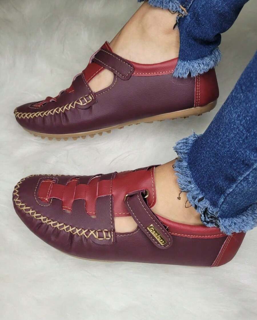 Women's Casual Gladiator Moccasin - Marsala/đỏ sẫm - Xem 1