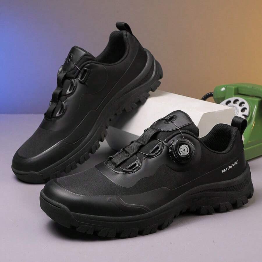 Men's Rotating Buckle Waterproof Sports Shoes | Slip-Resistant, Durable Outdoor Hiking Shoes | One-Click Slip-On Ease (Lifesaver For Lazy Days) Tech-Enhanced Casual Shoes | A Hidden Gem – Essential For Outdoor Adventures And Commuting