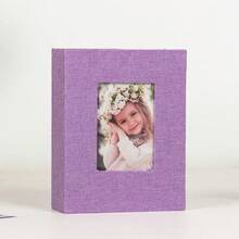 1pc 4x6 Photo Album, 100 Capacity, Linen Fabric Cover, Slip-In Pocket Style, Suitable For Wedding, Family, Vacation, Anniversary, Birthday Gifts, Anniversary Celebration, Perfect Gift - Multicolor - View 14