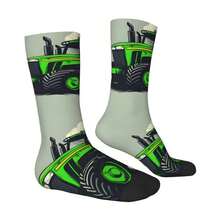 Cool Sports Car Illustration Printing Socks Men's 360 Degree 3D Printing Socks Digital Printing Socks Medium Socks