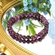 1pc Garnet Bracelet 6mm Garnet January Birthstone For Women Men Fashion Jewelry Perfect Handmade Gift - Red - View 2