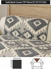 1pc Thick Plush Sofa Cushion Cover, Modern Simple Non-Slip Sofa Seat Pad, Dust-Proof And Washable Sofa Slipcover, Soft And Fade-Resistant, Pet-Friendly, Suitable For Bedroom, Office, Living Room, L-Shaped Sofa And 1/2/3/4-Seat Sofa, Light Gray