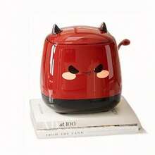 Creative Cute Desktop Trash Can, Small Demon Shaped With Tail, Desk Storage Box, Essential Garbage Can