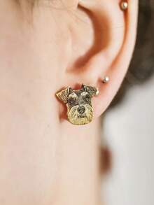 Customized Photo Engraved Stainless Steel Cat Dog Portrait Earrings, Personalized Pet Memorial Gift, Fashion Simple Jewelry For Women, Birthday Gift For Pet Lovers, Suitable For Mother's Day, Valentine's Day, Christmas, Gifts For Family, Lover, Friends, Mom, Girlfriend, Bestie, Students