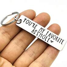 1pc Stainless Steel Keychain - "You Are My Love" Engraved Message, 304 Stainless Steel Keyring With Clip, Ideal Gift For Him Or Her On Valentine's Day, Humorous Accessory | Meaningful Message | Durable Keychain