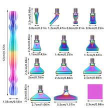 彩色钻石画笔，树脂钻石艺术笔，带多功能金属螺纹尖头，工艺笔，适用于钻石画美甲十字绣 - 彩色 - 查看 2