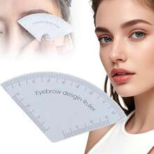1pc Reusable Eyebrow Design Ruler Makeup Drawing Guide For Business Trip Or Home Use