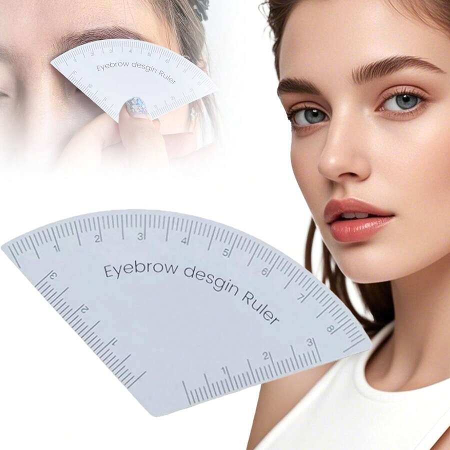 1pc Reusable Eyebrow Design Ruler Makeup Drawing Guide For Business Trip Or Home Use