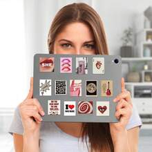 50 pezzi Adesivi decorativi vintage per donne, quaderni, laptop, telefoni cellulari, valigie, skateboard, caschi
