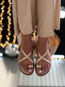 Women's Flat Sandal - Dorado - Ver 3