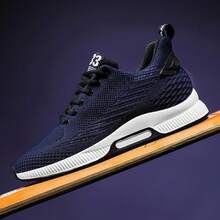 Men Elevator Sneakers Invisible Height Increasing 2.4 Inches Taller Elevator Sports Women Mesh Breathable Outdoor Casual Lace Up Fashion Shoes-2025 - Màu xanh lam - Xem 2