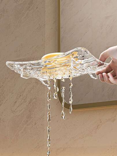 1 Stück Luxus Seifenschale zum Ablaufen von Wasser und Sauberhaltung der Badezimmerablage, Seifenhalter geeignet für Badezimmer und Küche