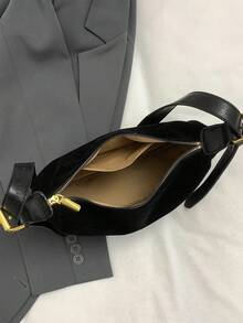 Dedoo Túi đeo chéo vai nhỏ kiểu dáng nước ngoài thời trang mới năm 2025, họa tiết chú hề, chất liệu mờ, thiết kế cổ điển (Không bao gồm mặt dây chuyền) - màu đen - Xem 7