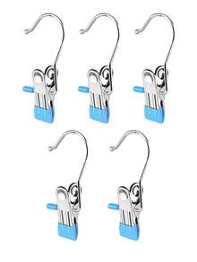 30个不锈钢衣夹，洗衣衣钉钩，便携式挂衣夹，衣柜整理器，衣架装饰，衣架万圣节装饰万圣节服装旅行便携式挂衣夹，袜子，衣服，裤子的存储和组织，秋季装饰节日装饰