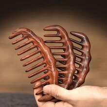 Lược gỗ đàn hương, thiết kế răng thưa, phù hợp với mọi loại tóc, cán gỗ, lý tưởng để tạo kiểu và sử dụng hàng ngày - 1 chiếc, Dụng cụ làm tóc, Đồ dùng làm tóc, Đồ dùng du lịch, Du lịch, Thợ cắt tóc, Nhà tạo mẫu tóc, Phụ kiện thợ cắt tóc, Ngày lễ tình nhân, Vật tư làm tóc, Nhà tạo mẫu tóc, Tiệm cắt tóc, Salon, Đồ dùng cần thiết cho kỳ nghỉ, Sản phẩm chăm sóc tóc, Tiệm cắt tóc, Quà tặng Valentine, Đồ dùng du lịch cần thiết cho phụ nữ, Dụng cụ tạo mẫu tóc - màu nâu - Xem 6