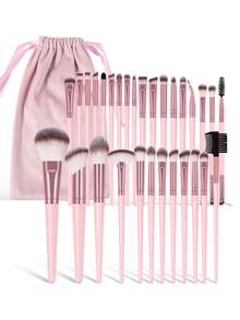 MAANGE Juego de Herramientas de Maquillaje Profesional de 26/27/30/31/50/51 piezas, Incluye Juego de Brochas de Maquillaje, Accesorios, Brocha para Polvo, Brocha para Rubor, Brocha para Corrector, Brocha para Contorno, Brocha para Base, Fácil de Transportar, Regalo Perfecto para Mujeres y Niñas - Rosa - Ver 4
