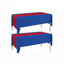 1包/2包 54 x 108英寸 蜘蛛主题婚礼派对桌布 红色蓝色一次性桌布，适用于蜘蛛主题生日派对装饰、超级英雄派对用品、生日装饰 - 紅色 - 查看 7