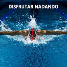 Snorkel Frontal Natacion,Adulto/Niño Snorkel Natacion, Elástico de Cabeza Fácilmente Ajustable, El Material de Sílice de Calidad Alimentaria es  e Inodoro, Bueno para Nadar y Bucear - rojo - Ver 8