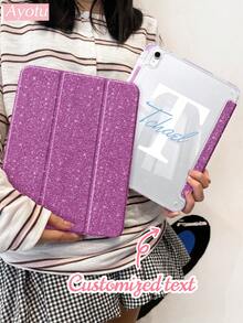 Ayotu 这款定制闪亮平板保护套兼容 iPad Mini 6/7、Air 9.7/10.2/10.5/10.9、Air 4/5、Pro 11 英寸 (M4) 2024 款及第十代 iPad Pro。高清亚克力后盖，具备磁吸/自动休眠/唤醒功能，内置支架和笔槽。时尚闪亮的奢华礼物，适合送给朋友、女友、家人和女儿。是圣诞节、生日、周年纪念日和开学季的完美之选。 - 單面列印 - 查看 10
