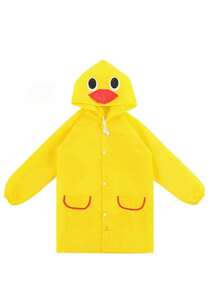 Cartoon Rain Poncho For Kids - Waterproof Infant Raincoat, 90-130cm Length,5-7Ages