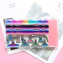 Bộ bút vẽ tranh đính đá 5D nhiều màu kèm đầu kim loại ren vít, dụng cụ trang trí móng tay và thêu chữ thập, bộ dụng cụ vẽ tranh đính đá tự làm - Nhiều màu - Xem 7