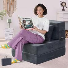 HILERO Sofá cama plegable 4 en 1 convertible con almohada cama plegable de espuma viscoelástica moderno sofá futón para sala de estar invitados apartamentos gris oscuro - Nico - Ver 1