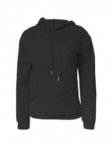 Mujer paquete set pack 2 sudaderas con capucha ajustable bolsa de canguro cuello redondo manga larga otoño invierno uso casualhoodie calientita - Multicolor - Ver 4