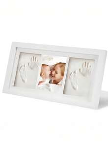 1 Baby Handprint & Footprint Kit - Clay Imprint Memorial Frame, Newborn Room Photo Frame, Personalized New Mom Gift, Suitable For Baby Shower And Baby Registry (Please Read The Instructions Carefully Before Use To Get Detailed Usage Instructions And Watch The Video Demonstration). - Multicolor - View 5