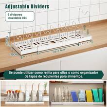Pot Lid Racks - สีขาว 1 ชิ้น - ดู 2