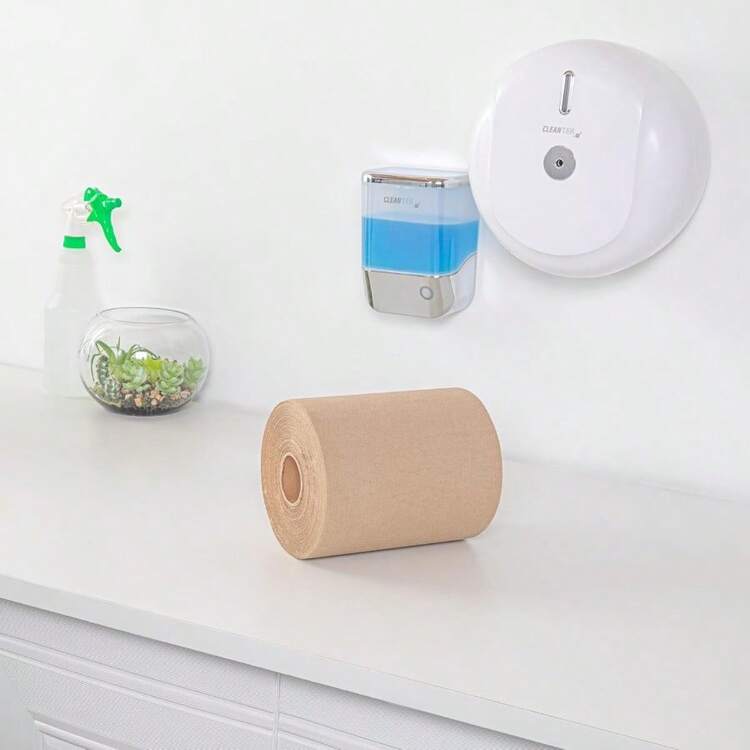 RestaurantwareClean Tek Professional Toalla de papel enrollada dura de 600 pies x 8 pulgadas 1 rollo de toalla de papel para baño los dispensadores se venden por separado 1 capa rollo de toalla - Marrn - Añade 6