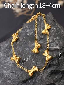 1pc 24K Gold-Plated Vintage Elegant Bowknot Adjustable Bracelet, Chic & Versatile Accessory For Women, Suitable For Daily Wear, Parties, Gifts For Girlfriend, Friends, Bridesmaids