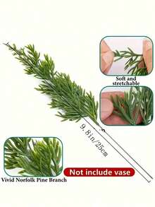 22/40pcs Artificial Pine Tree Branches With Red Berries - Realistic Evergreen Foliage In White Vase-Like Pot, Durable Plastic Winter Foliage With Green Needles & Red Berries For Christmas, Thanksgiving, Table Centerpiece, Wreaths, Garlands - All-Season Indoor/Outdoor Decoration (No Maintenance Required) - Ideal For DIY Crafts, Home & Party Decor, Christmas Decor - Multicolor - View 9