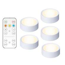 LED 橱柜下照明，带遥控器的电池供电 LED 冰球灯，3 种颜色照明橱柜下灯，壁橱下灯，贴灯，厨房、柜台、壁橱台下灯 - 白色 - 查看 18