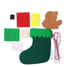 2 Stücke Weihnachtsdekoration - Weihnachtsmann Mini Socken, Weihnachtsbaum Hängedekoration, Weihnachtsstrumpf Geschenktüten, Weihnachtstüten, Frohes Neues Jahr 2025 - Verschiedenfarbig - Übersicht 6