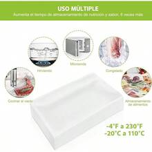 3 PCS Bolsas para Congelar Alimentos,Selladoras al Vacío de Bolsas 28CM*500CM,Tamaño Personalizado,Sin BPA,Multifuncional Bolsas al Vacio,Selladora de Bolsas Preparación de Comidas,Sous Vide,Cocinando - 300 piezas 18*25 cm + 20*30 cm + 25*35 cm - Ver 7