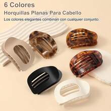 Horquillas Planas para Cabello, Pinzas para el Cabello Planas y Curvas para Mujeres Cómodas, Pinzasómicas Curvas para el Cabello Antideslizante para Cabello Grueso y - 1 - Ver 4