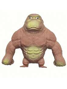 1/3个弹力橡胶大猩猩玩具，圣诞礼物，乳胶填充恶作剧娃娃，创意搞笑恶搞玩具，柔软可爱，可自由拉伸，用于缓解压力和焦虑，办公室和旅行减压玩具，玩具，抗压，派对游戏 - 彩色 - 查看 2