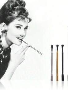 20 世纪 20 年代奥黛丽复古风格烟嘴，长款假雪茄道具，适合派对表演万圣节服装 - 彩色 - 查看 2