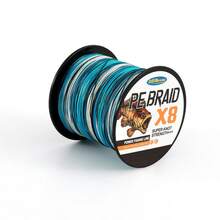 Línea de pesca trenzada de color para una mayor resistencia, multifilamento PE, línea de pesca trenzada de 8 hebras de 6 LB a 60 LB para agua salada y agua dulce