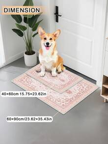 1 st. mjuk och plyschig matta, lämplig för vardagsrum och sovrum, finns i flera storlekar, fluffig och bekväm, maskintvättbar - Rosa - Visa 8